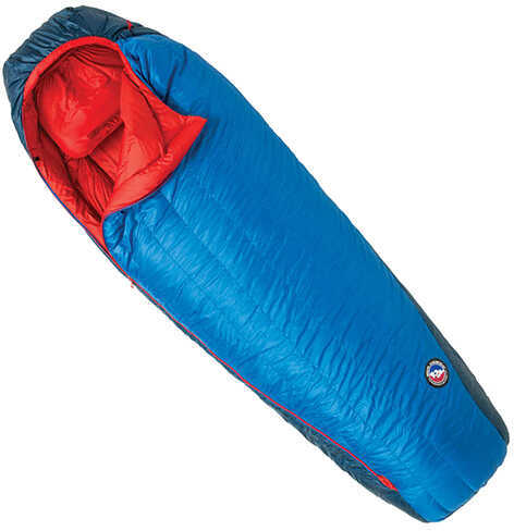 Big Agnes Anvil Horn Mummy Sleeping Bag 15, Regular Long, Left Zipper, Blue/Red