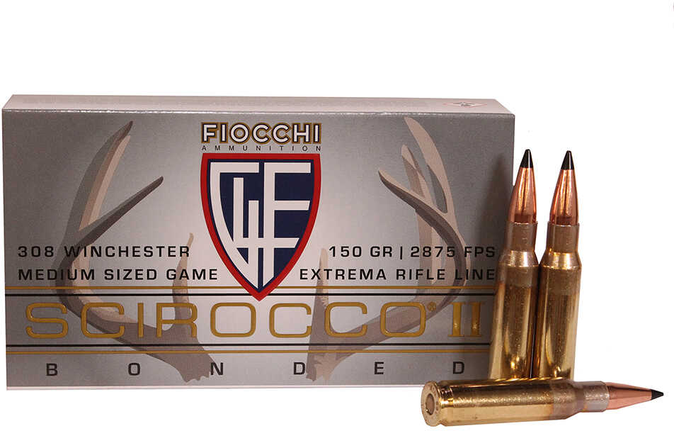 Fiocchi 308 Winchester 150 Gr Spitzer BT Ammo - 20 Rounds for Superior Accuracy