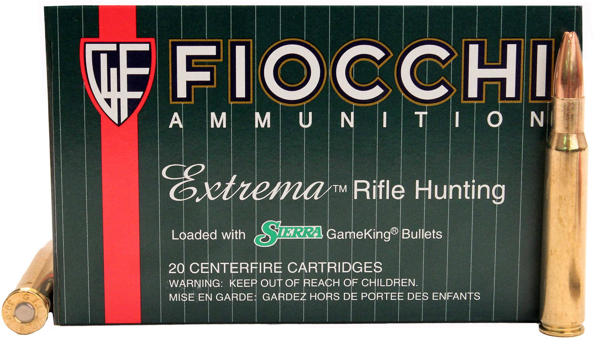 30-06 Springfield 20 Rounds Ammunition Fiocchi Ammo 165 Grain Hollow Point