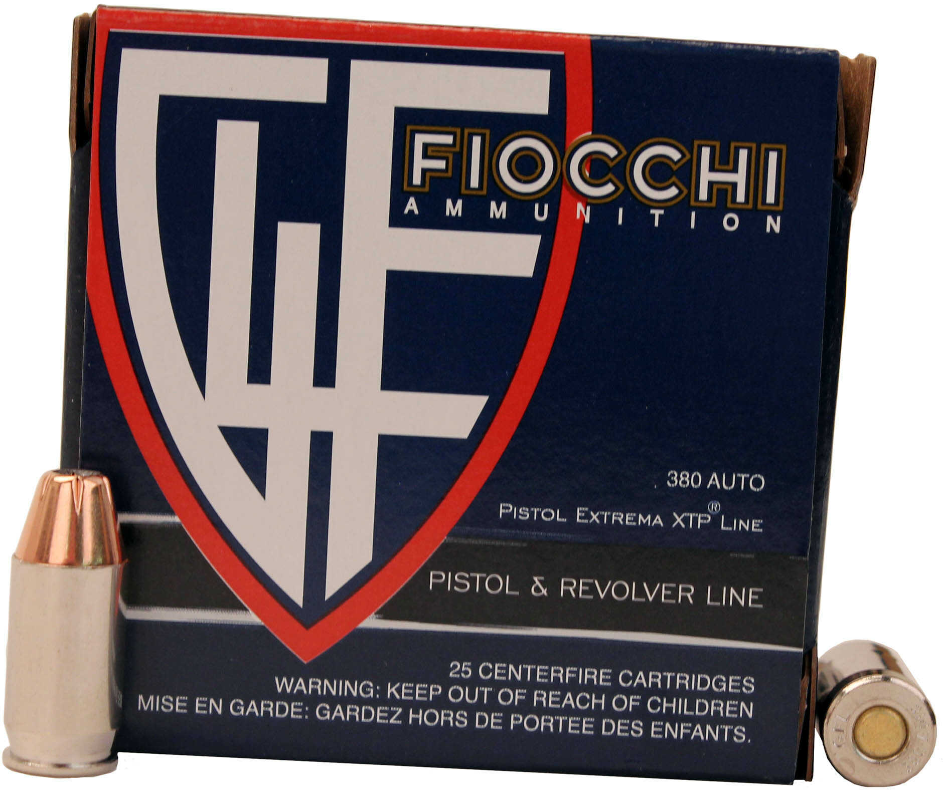 380 ACP 25 Rounds Ammunition Fiocchi Ammo 90 Grain Hollow Point