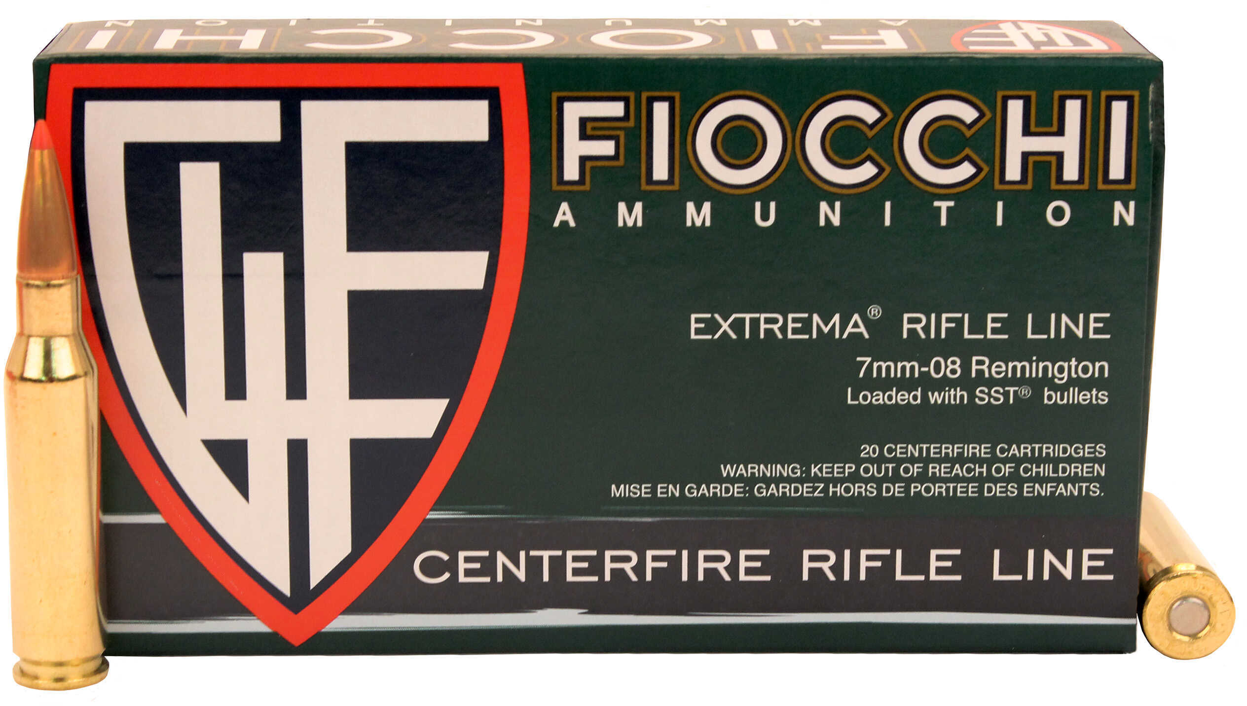 7mm-08 Remington 20 Rounds Ammunition Fiocchi Ammo 139 Grain Ballistic Tip