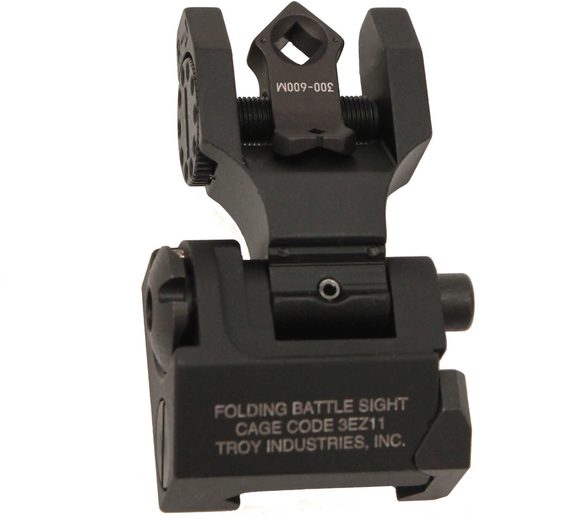 Troy BattleSight Rear Folding Sight Di-Optic Aperture Tritium Picatinny Black Finish SSIG-FBS-TTBT-00