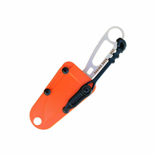 Esee Knives Imlay Knife with Orange Sheath, Clip, and Retention Strap