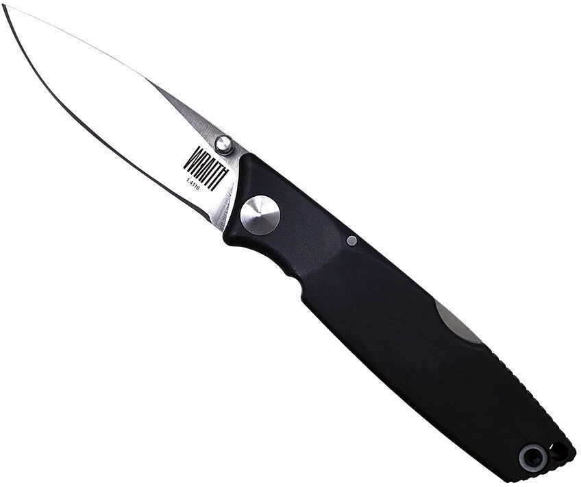 Ontario Knife Company Wraith Lightweight Folding 2.6" Satin Plain Blade Black Plastic Handles