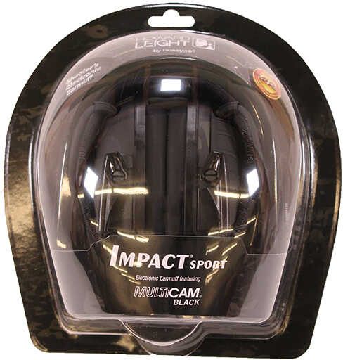 Howard Leight Impact Sport Multicam Black Electronic Muff Nrr22