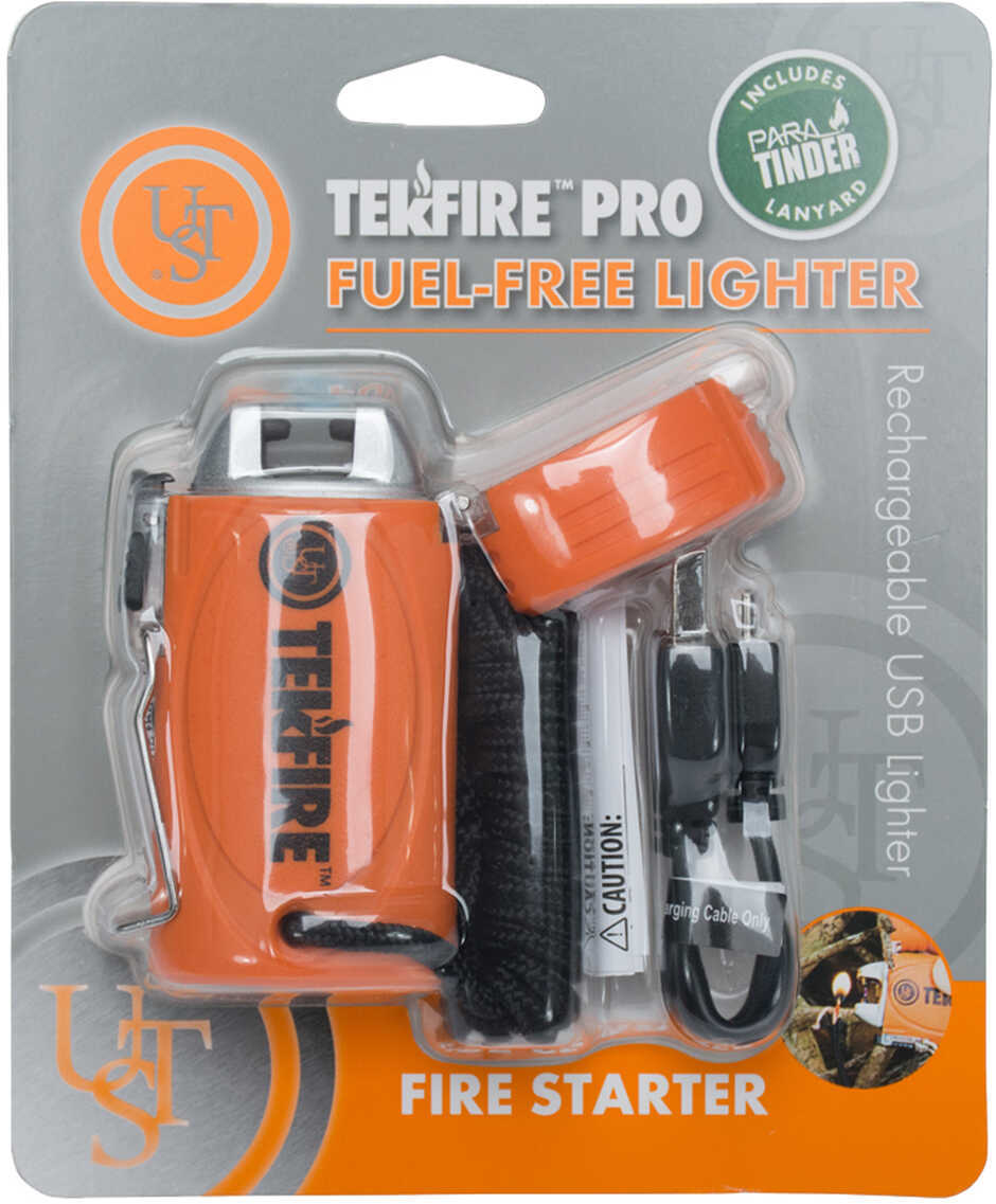 Ultimate Survival Technologies TekFire Pro Fuel-Free Lighter, Orange