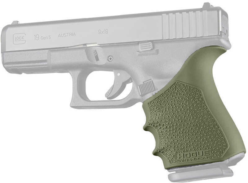 Hogue HandAll Beavertail Grip Sleeve for Glock 19 Gen 1-2-5, Olive Drab Green