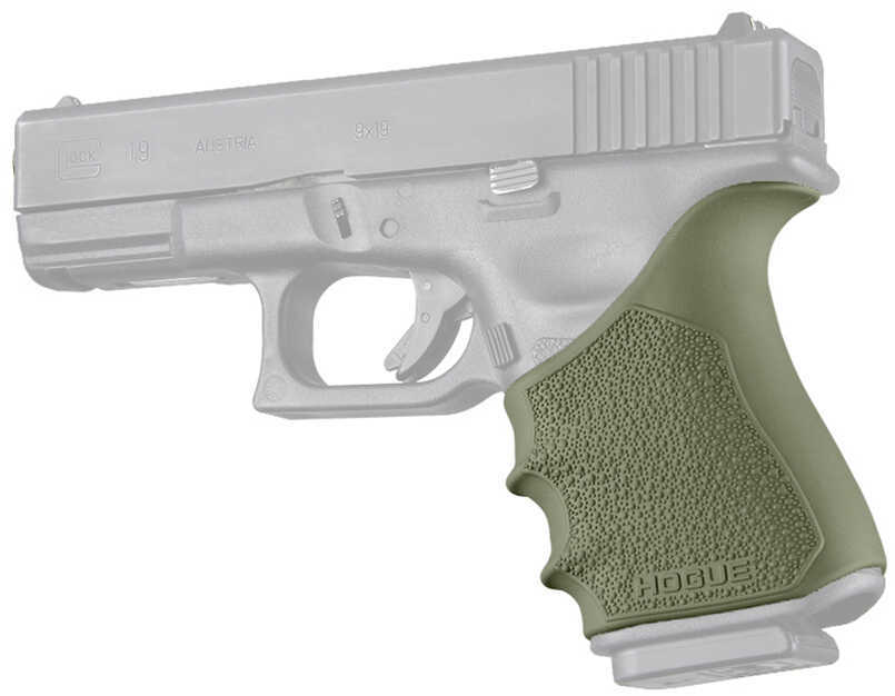 Hogue HandAll Beavertail Grip Sleeve for Glock 19 Gen 3-4, Olive Drab Green