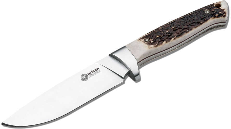 Boker Knives Arbolito Fixed Knife Hunter 4 3/4" N695 Blade Stag Handle
