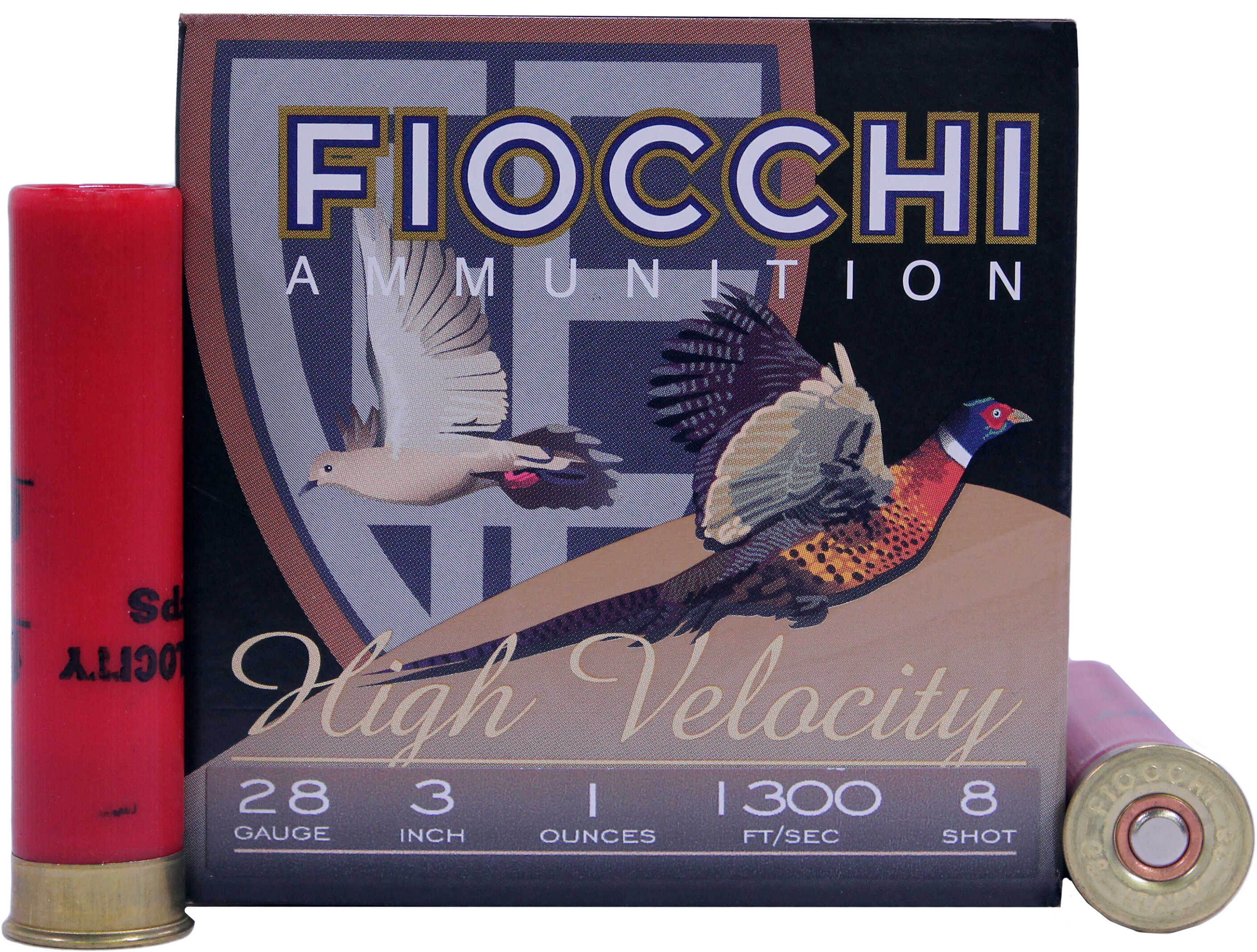 28 Gauge 25 Rounds Ammunition Fiocchi Ammo 3" 1oz Lead #8