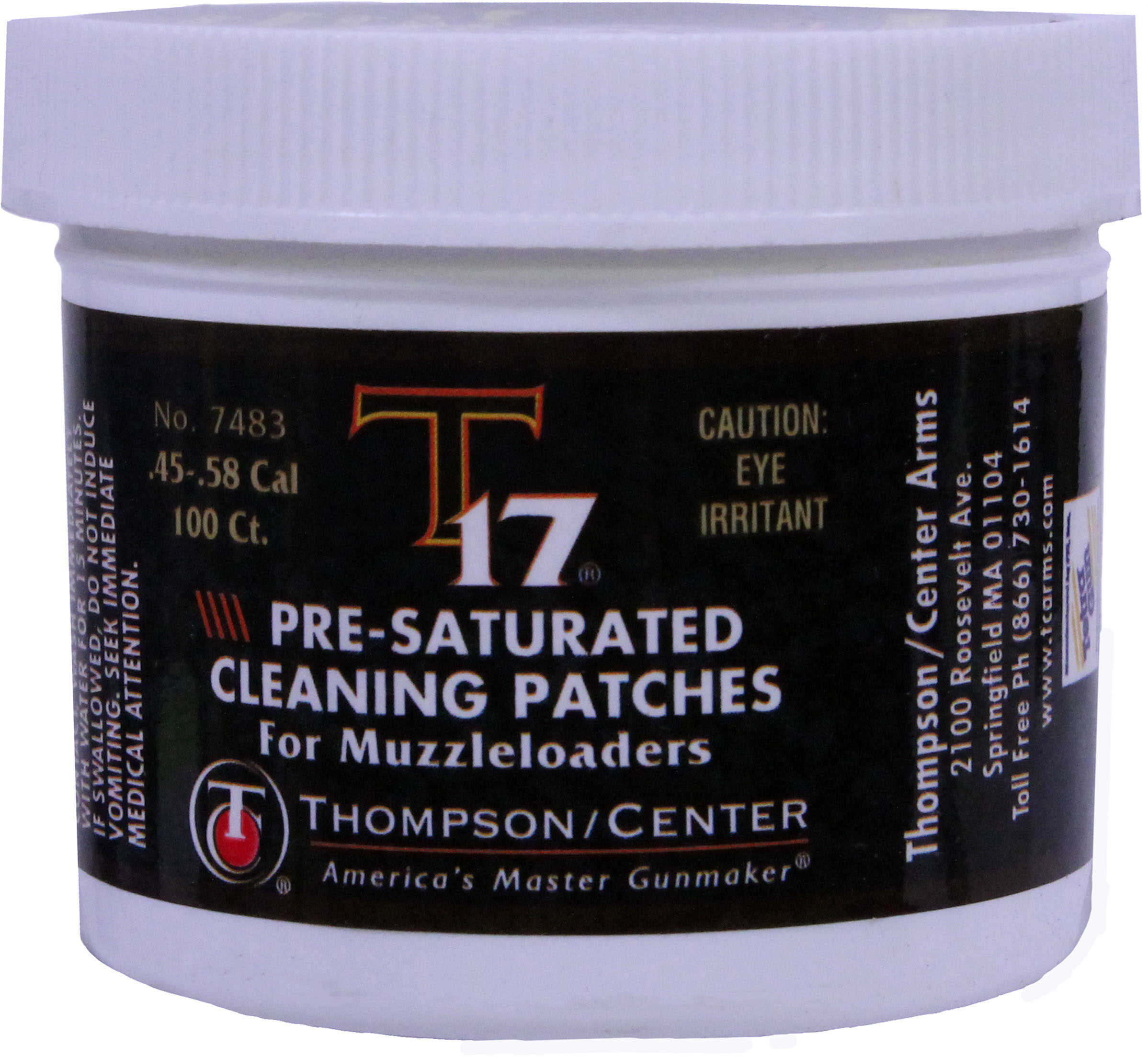 Thompson/Center Arms T7 Pre Saturated Cleaning Patches 100/Jar 7483