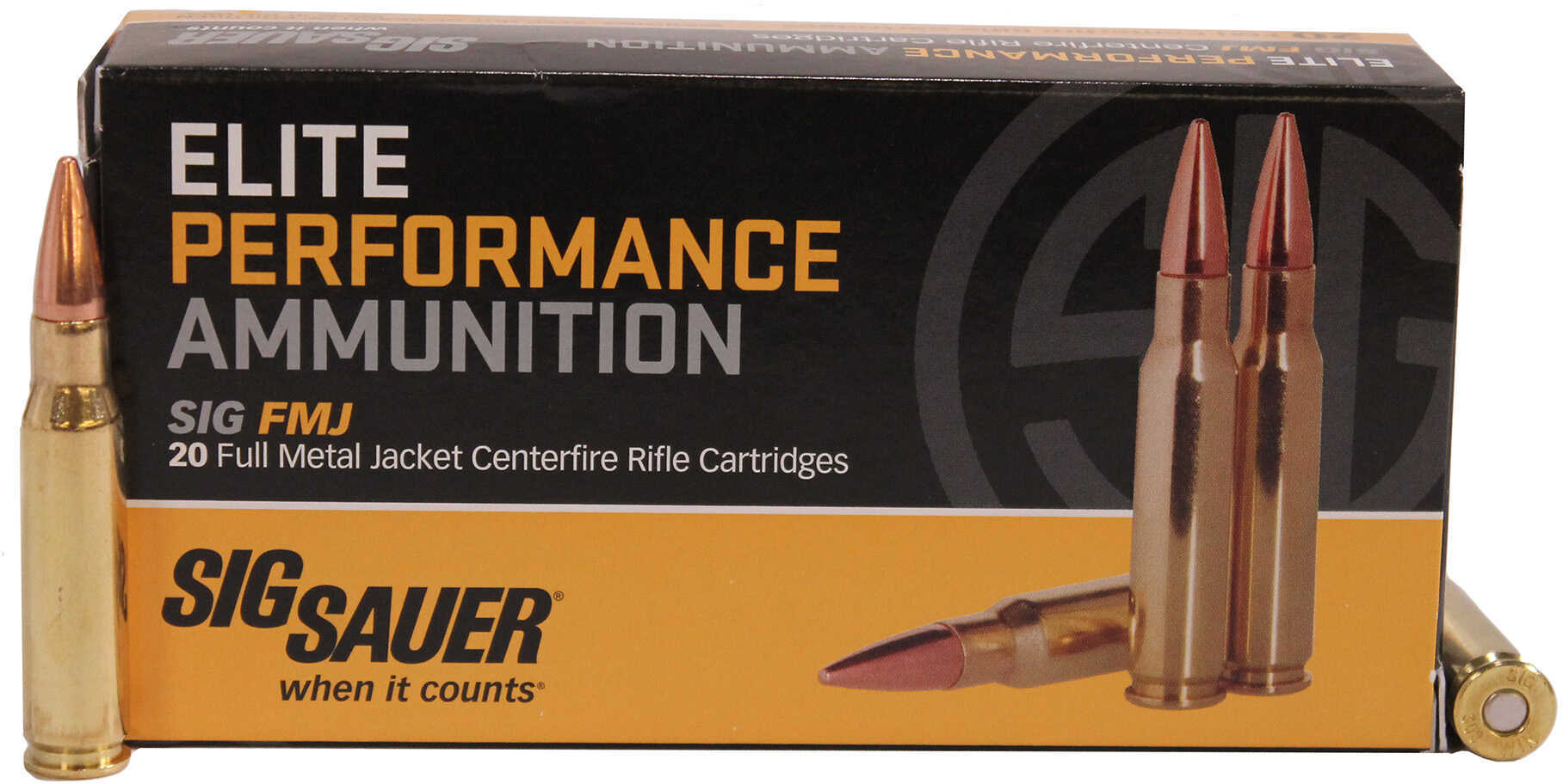 308 Winchester 20 Rounds Ammunition Sig Sauer 150 Grain Full Metal Jacket