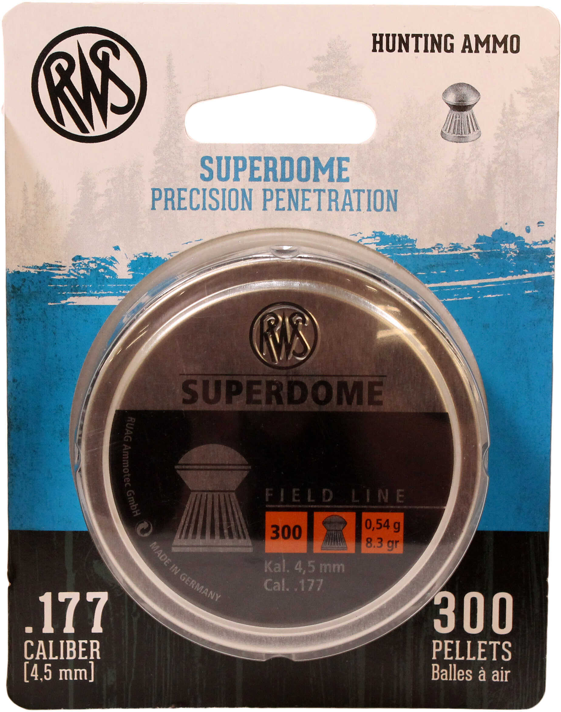 RWS Superdome Field Line Pellets .177 Caliber, Per 300 Md: 2317406