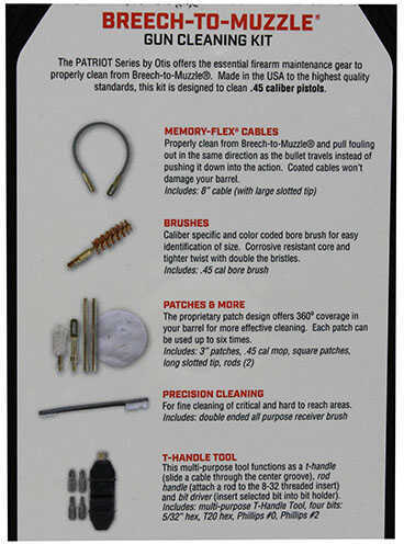 Otis Technologies Patriot .45 Caliber Pistol Cleaning Kit W/ Mini Tool