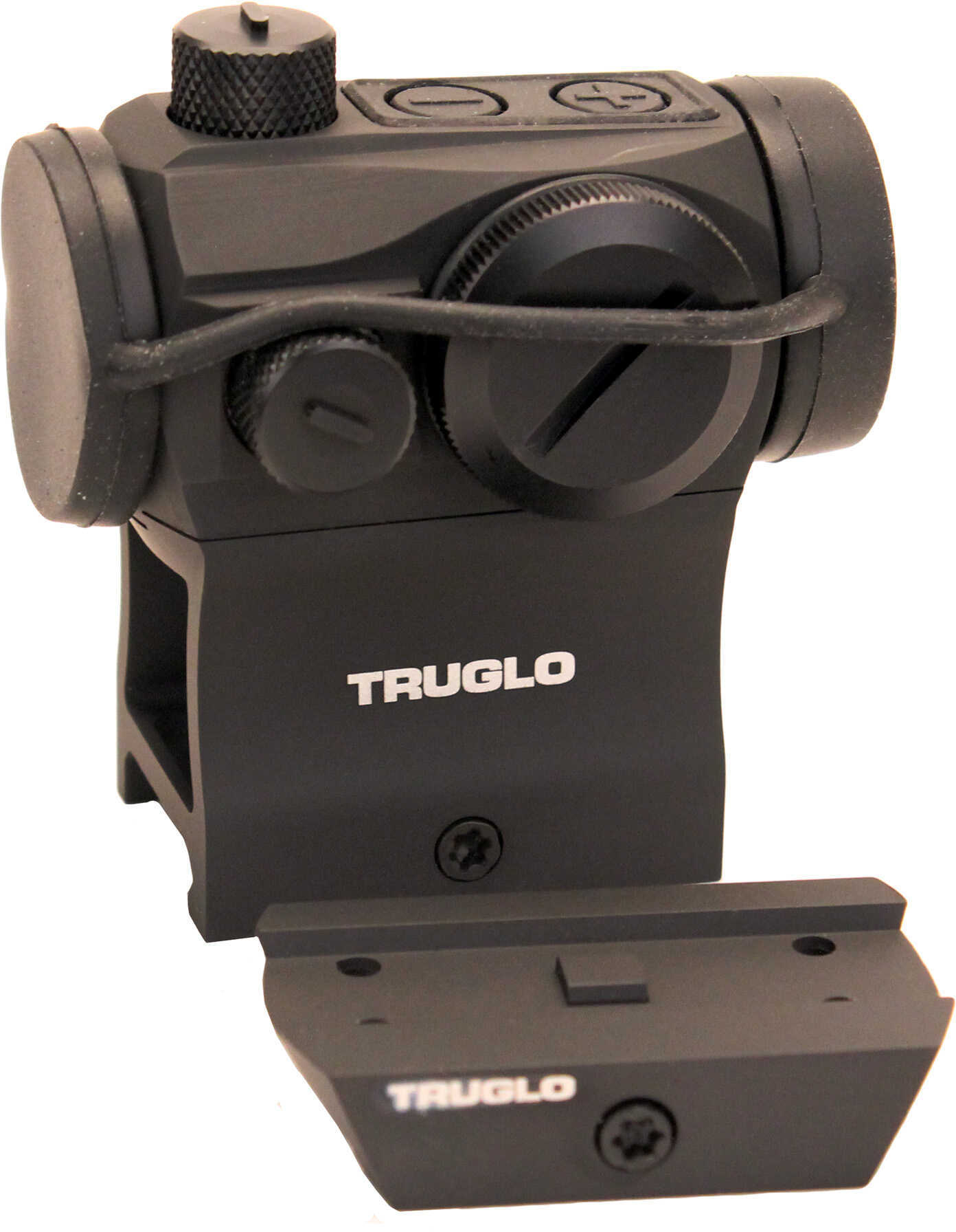Truglo Tru-Tec Red Dot 20mm Fits Picatinny/Weaver 2MOA Reticle Black Finish Includes Low and High Mounting Bases TG8120B