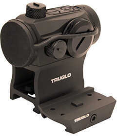 Truglo Tru-Tec Red Dot 20mm Fits Picatinny/Weaver 2MOA Reticle Black Finish Includes Low and High Mounting Bases TG8120B