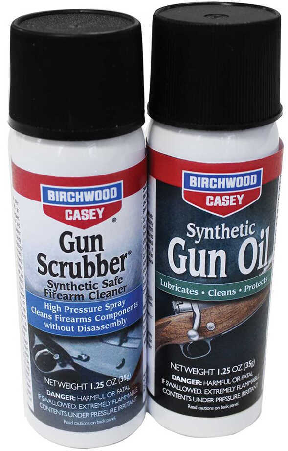 Birchwood Casey B/C Gun Scrubber SYNTH Gun Oil Combo Pack 1.25Oz Ea AERSL Can