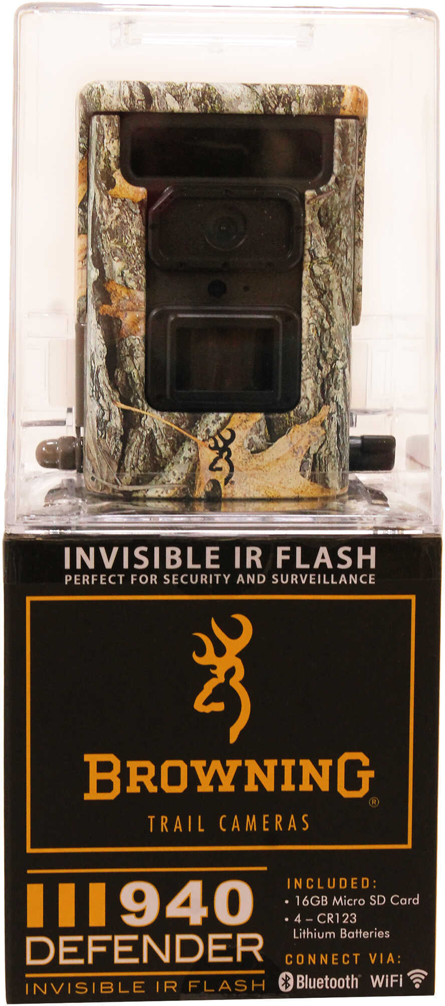 Browning Defender 940 20MP Trail Camera with Memory Card and Batteries Camo Connects to Phone with WiFi or Bluetooth 