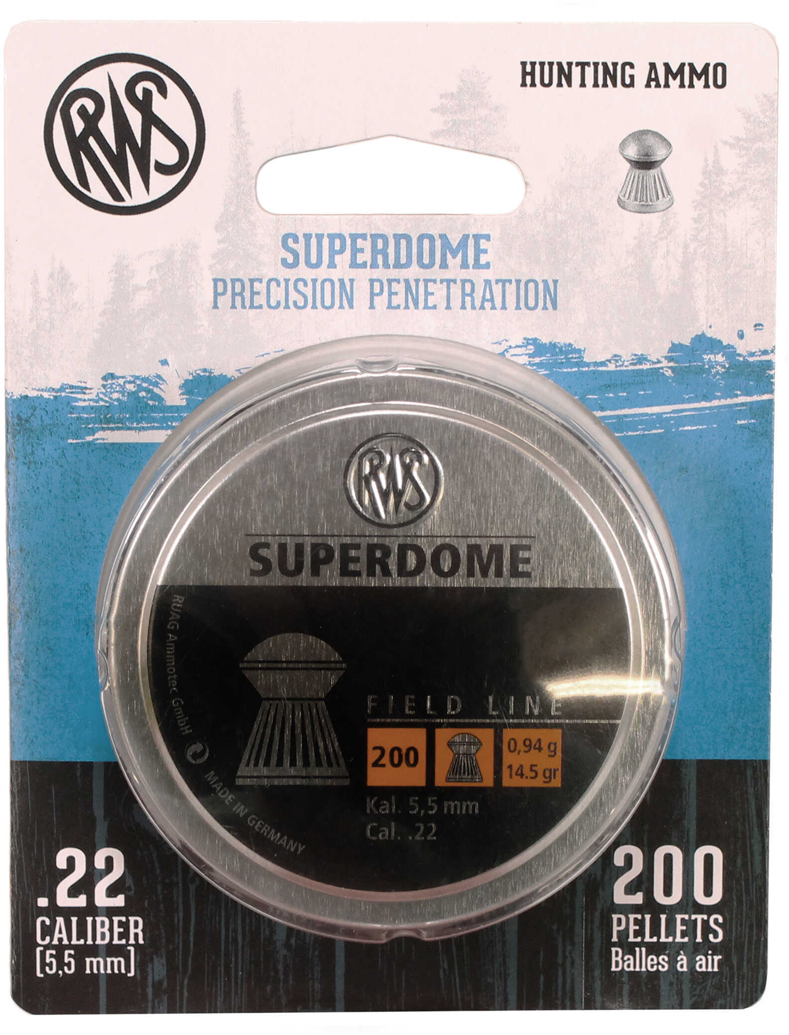 RWS Superdome Field Line Pellets .22 Caliber, Per 200 Md: 2317407