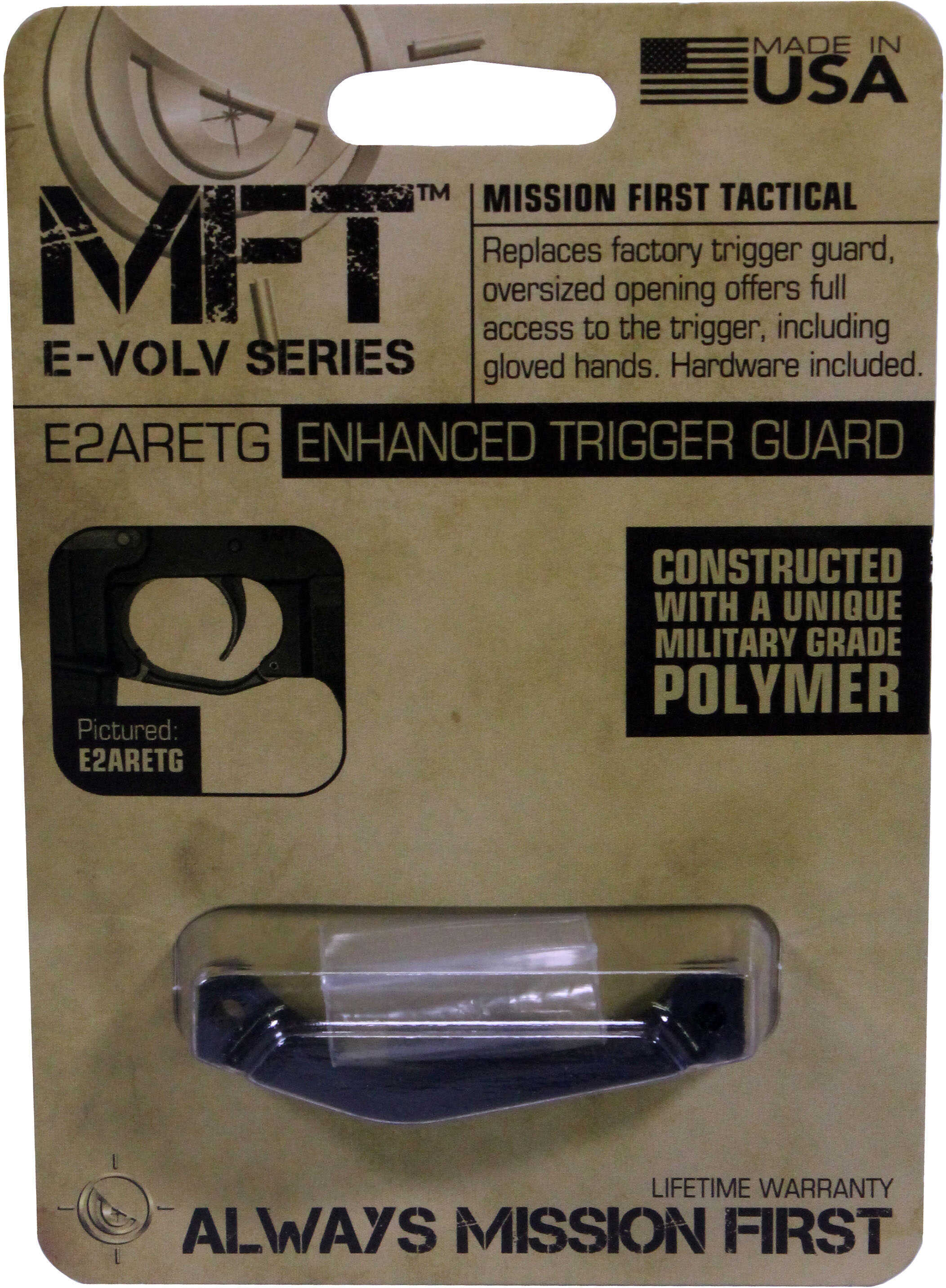 Mission First Tactical E-VolV AR15 Enhanced Trigger Guard Black Md: E2ARETG