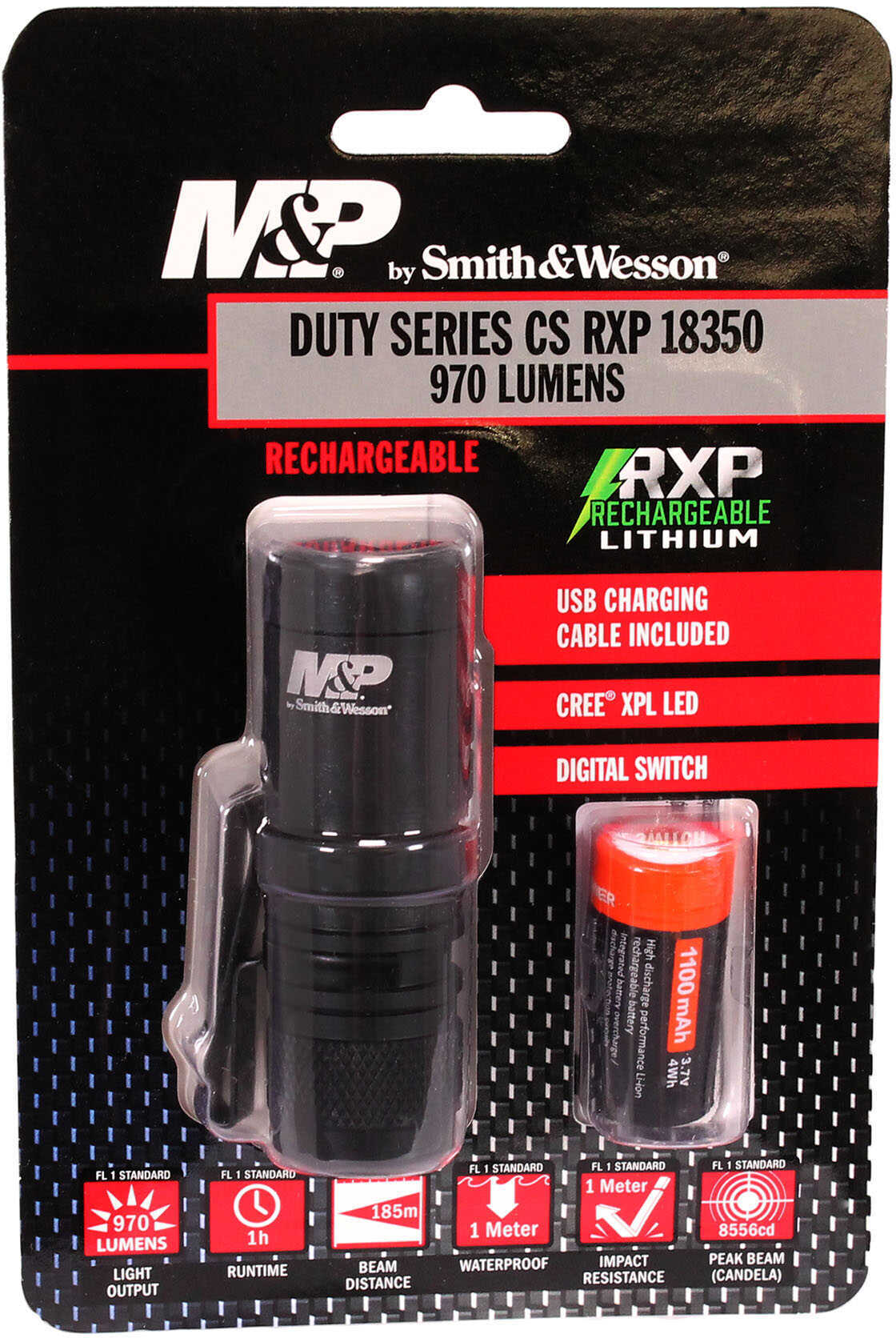 Smith & Wesson Accessories Duty Series CS, RXP Rechargeable Flashlight