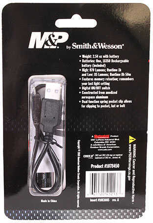 Smith & Wesson Accessories Duty Series CS, RXP Rechargeable Flashlight