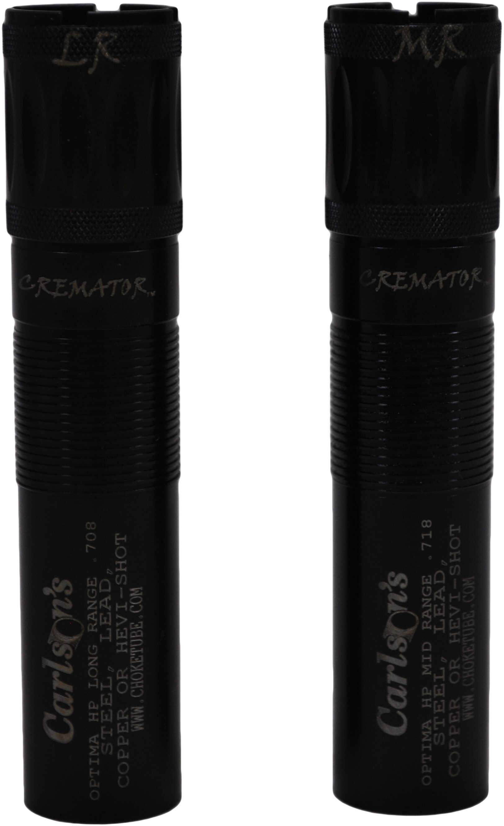 Carlson's Cremator Non-Ported Waterfowl Choke Tubes Beretta Optima HP 12 Gauge MR and LR 2 Pack Steel Black