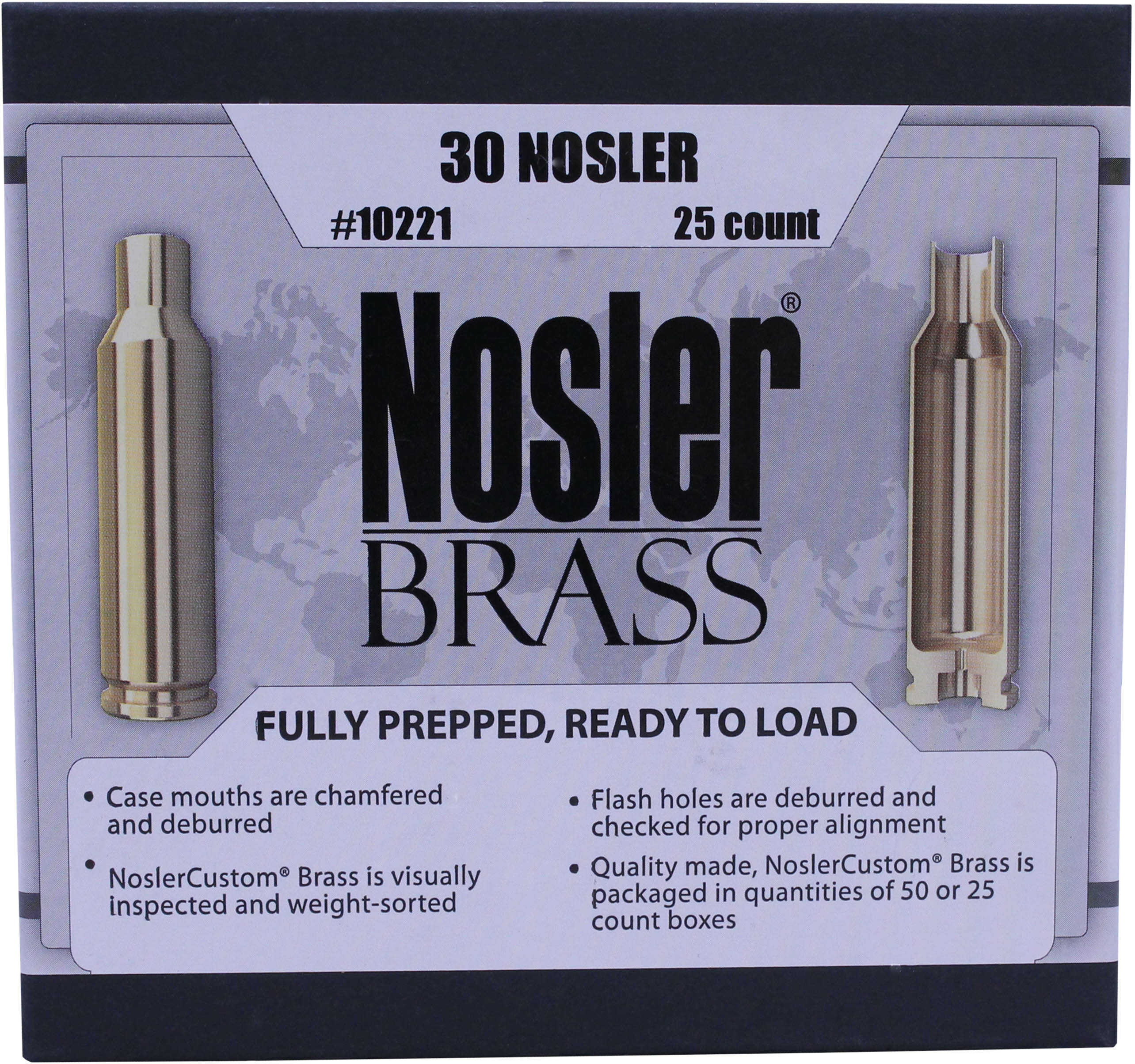 Custom Reloading Brass 30 Nosler, Pack Of 25 Md: 10221