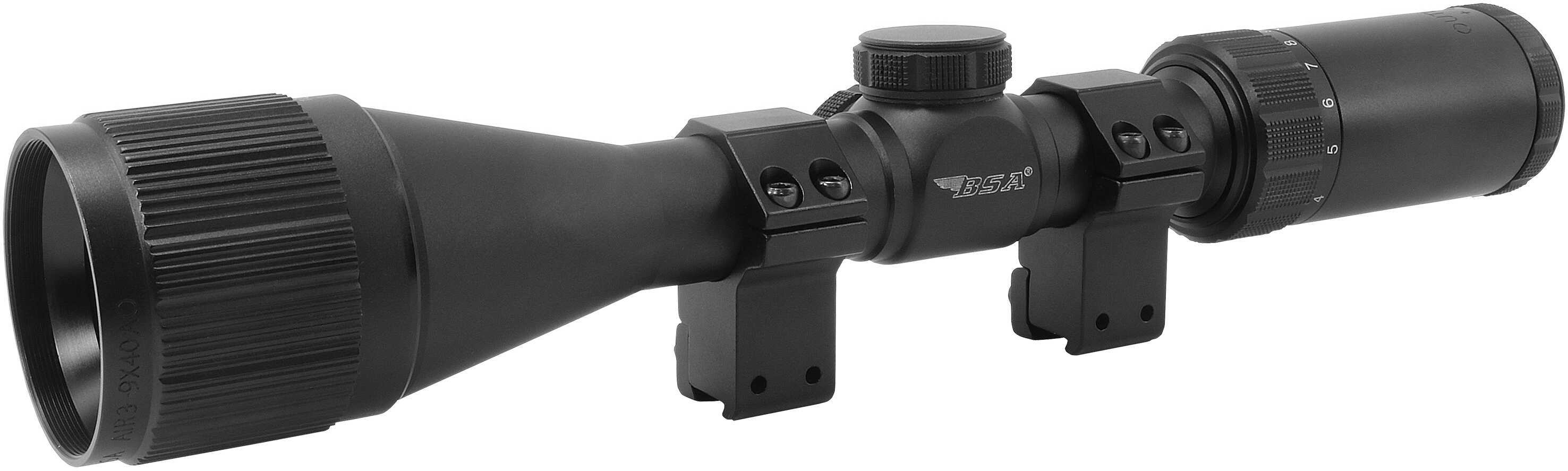 BSA Outlook Air Riflescope 3-9x40mm, Mil Dot Reticle, AO, Black