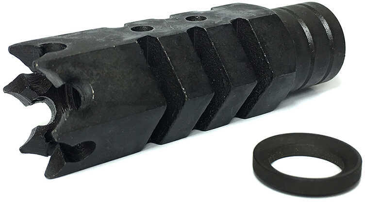 Advanced Technology Shark Muzzle Brake 1/2-28 Thread With Crush Washer Fits AR-15 Black Oxide Finish A.5.10.2251