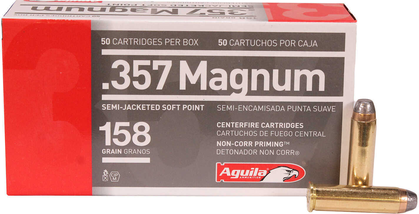 357 Magnum 50 Rounds Ammunition Aguila 158 Grain Hollow Point