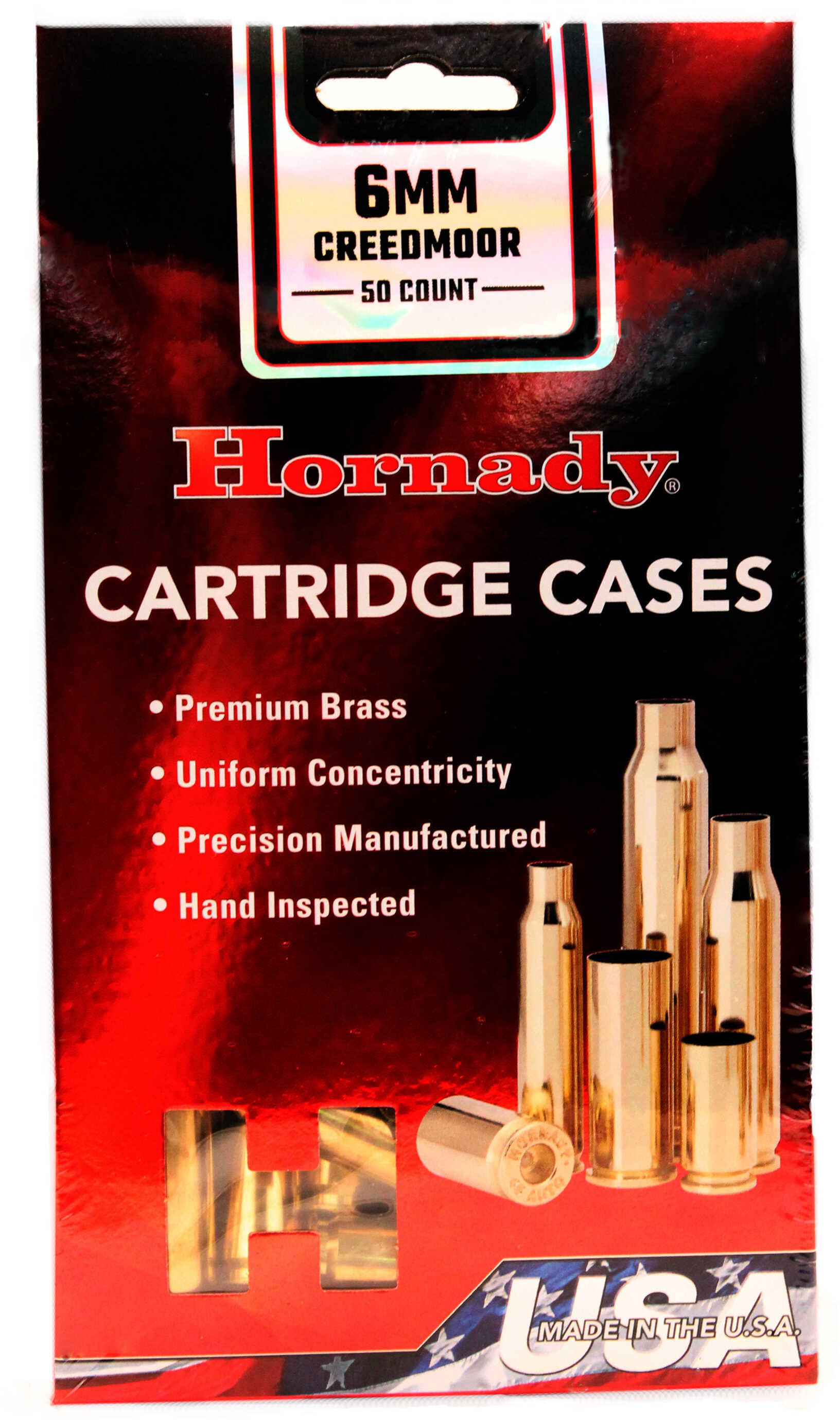 Hornady Unprimed Brass 6mm Creedmoor, 50 Count Md: 86280