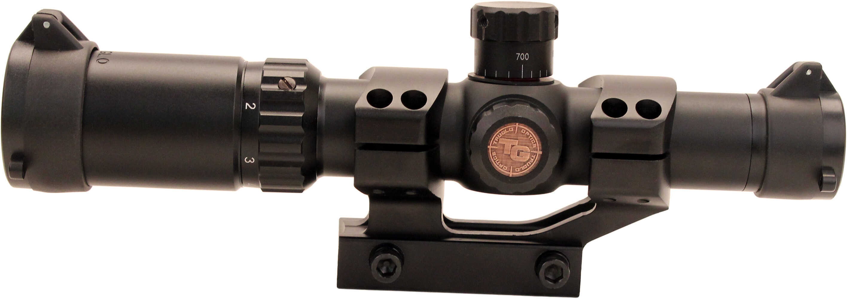 Truglo Brite 30 Series Scope 1-4x24mm Duplex Mil-Dot Reticle 30mm Tube Matte Black Md: TG8514BT