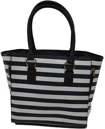 Bulldog Concealed Carrie Purse Tote Style Navy Stripe