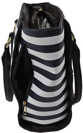 Bulldog Concealed Carrie Purse Tote Style Navy Stripe