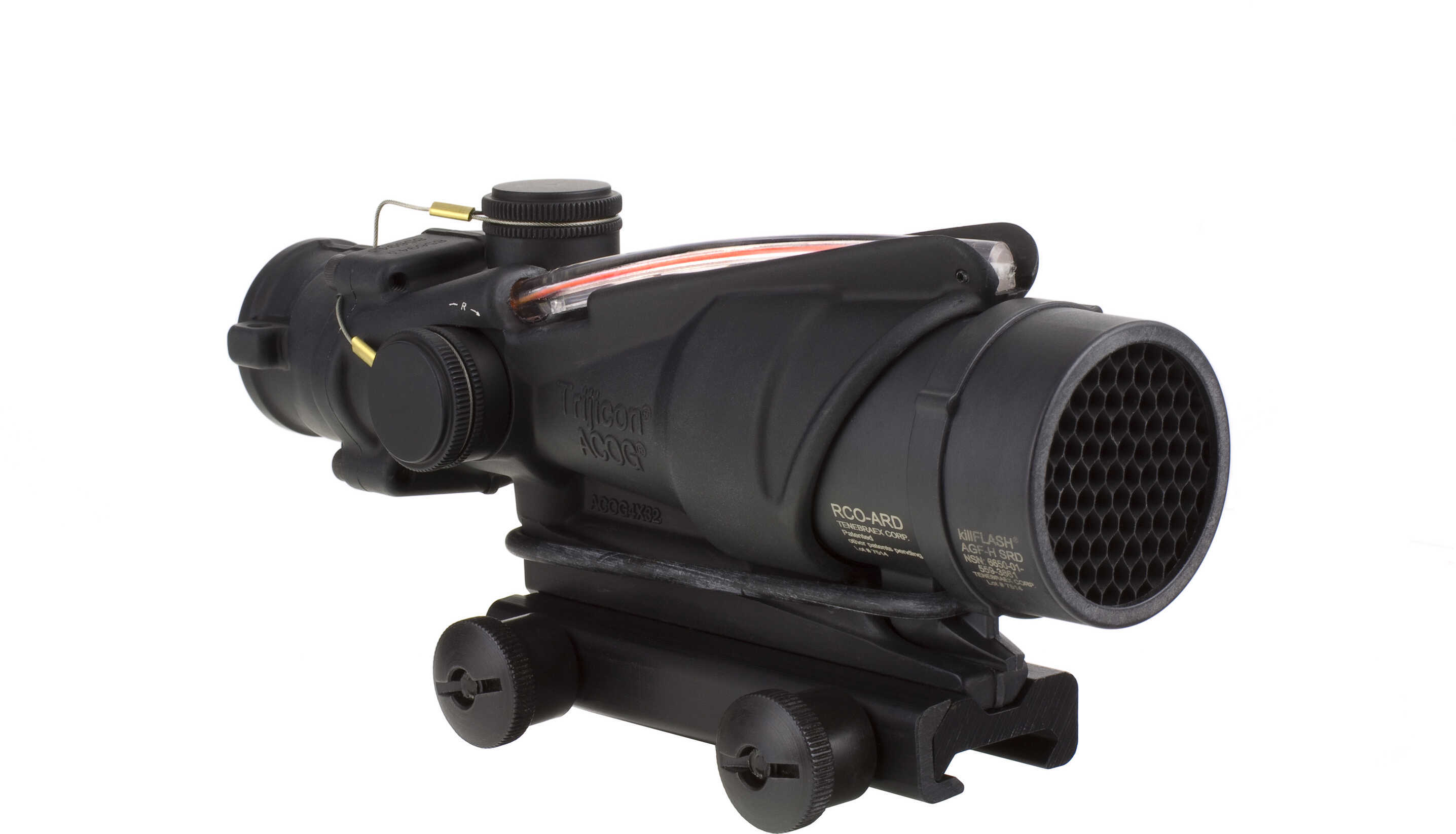 Trijicon ACOG Rifle Scope 4X 32 Red Chevron Matte BAC - M16M4 Ta31RCO-M4CP