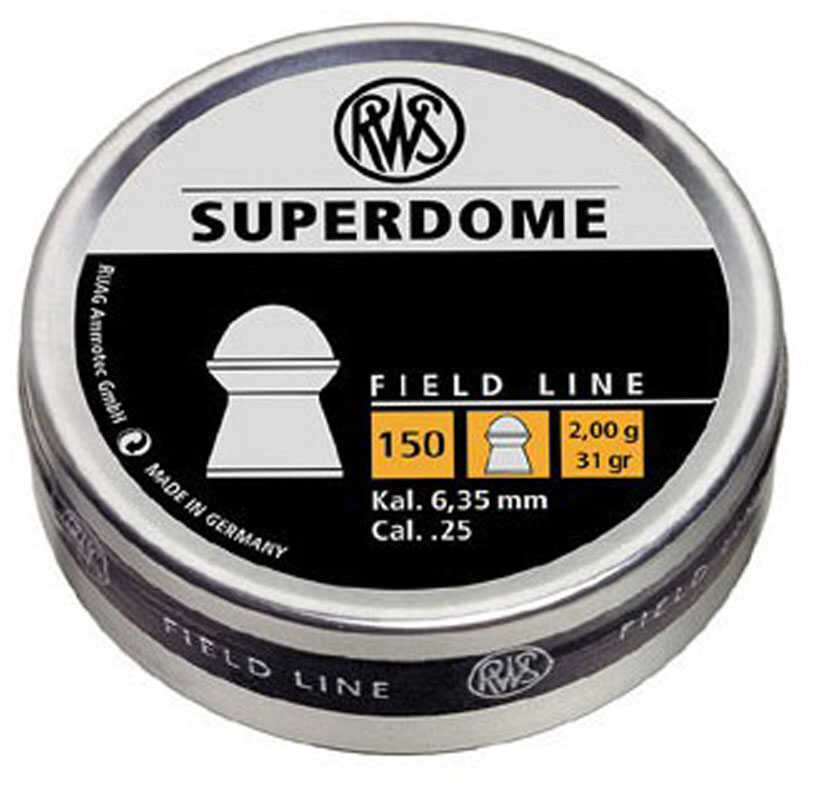 RWS PELLETS .25 SUPERDOME 31 GRAIN FIELD 150-PACK