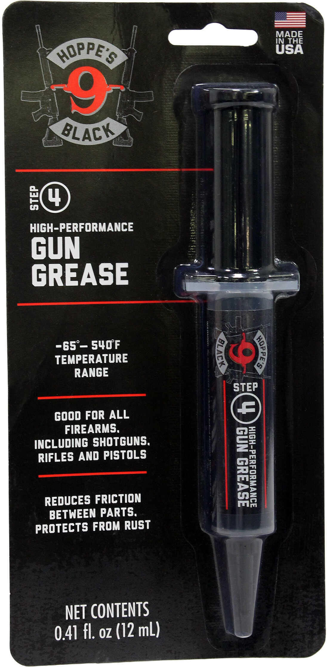 Hoppes Black Grease Syringe Synthetic Polymer Formula