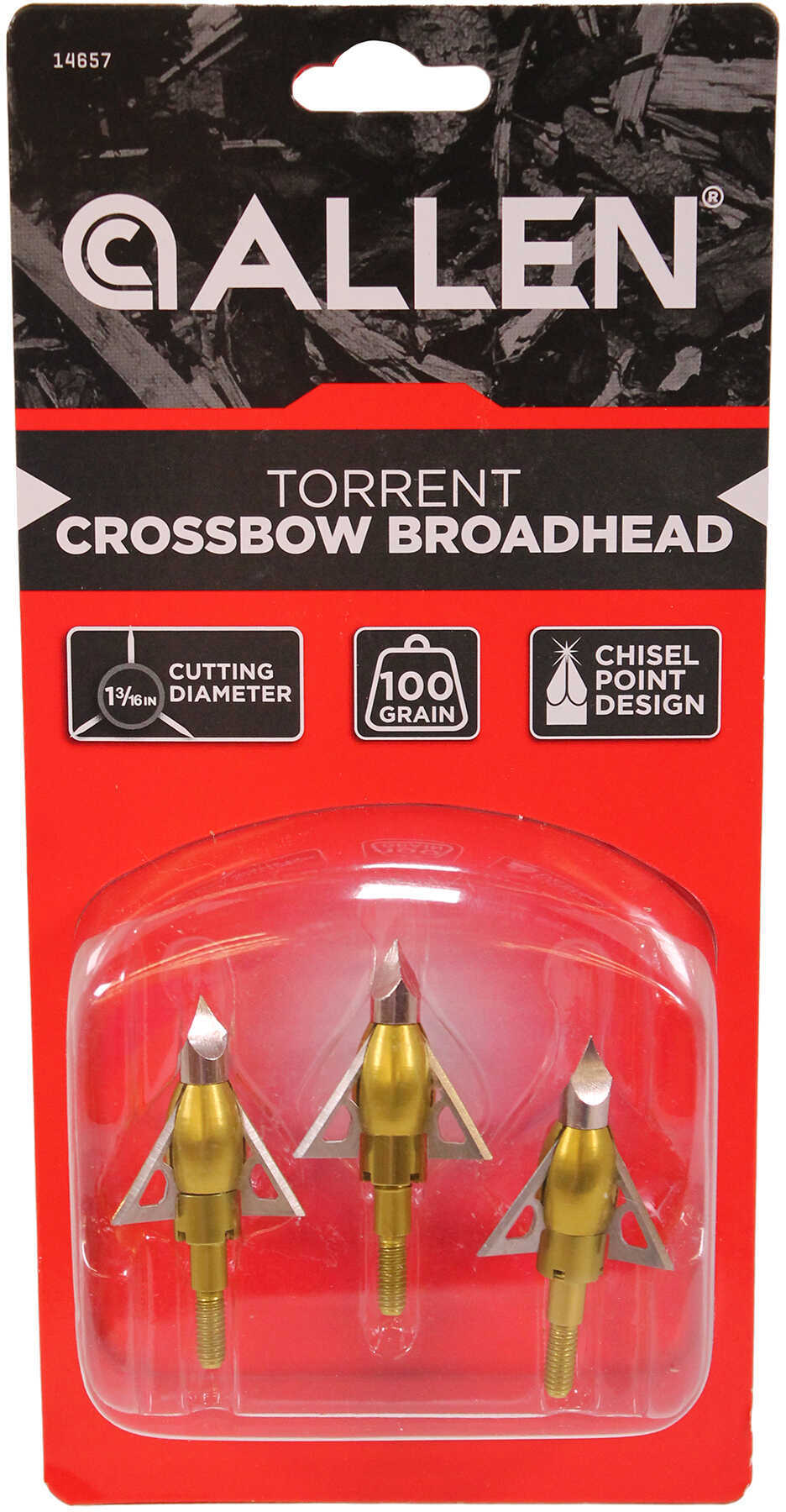 Allen Cases Torent Crossbow Broadhead 100 Grains 3 pk Model: 14657