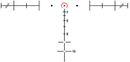 Trijicon ACOG 3.5x35mm Red LED Illuminated Scope, .223 Horseshoe Reticle with TA51 Mount Md: TA110-D-100493