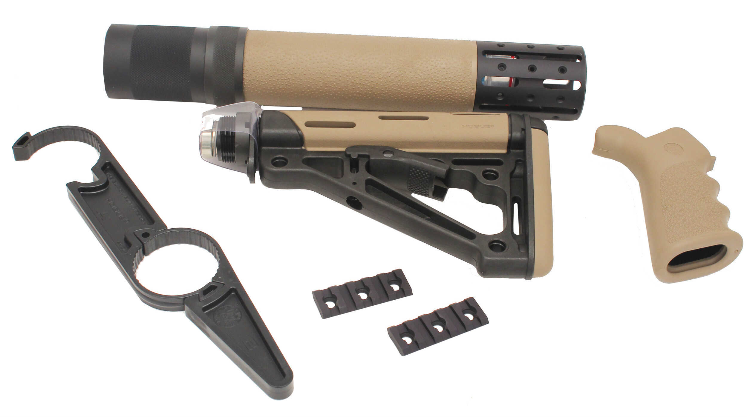 Hogue AR15 Kit BFG Grip Rail Forend Accessory OMC Desert Tan 15378