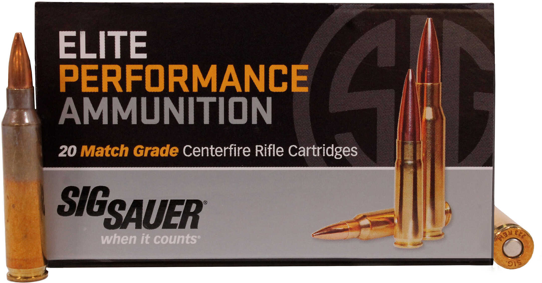 223 Remington 20 Rounds Ammunition Sig Sauer 77 Grain Open Tip Match