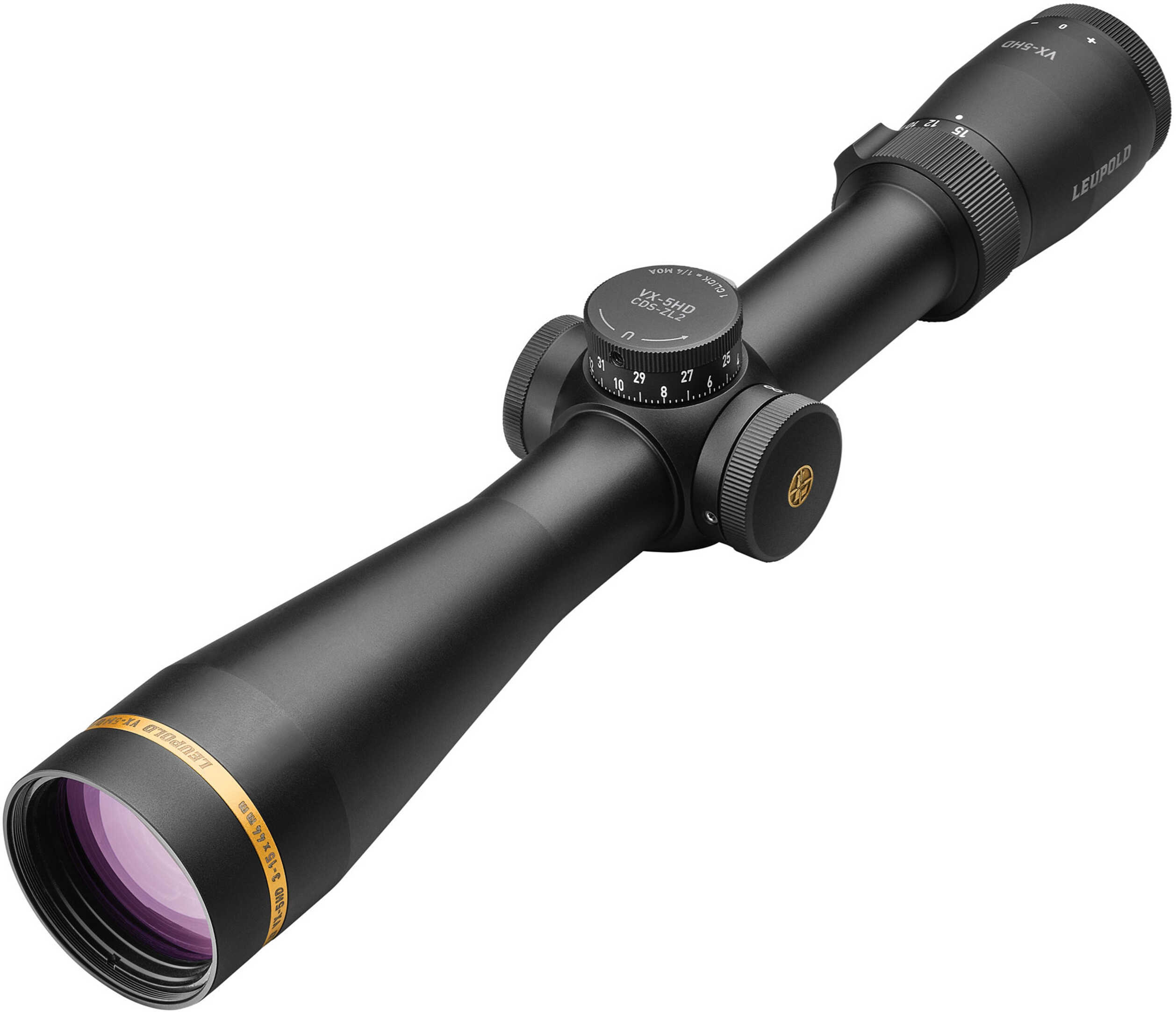 Leupold VX-5HD Riflescope 3-15x 44mm 30mm Tube CDS-ZL2 Side Focus WindPlexReticle Matte Black Md: 17171