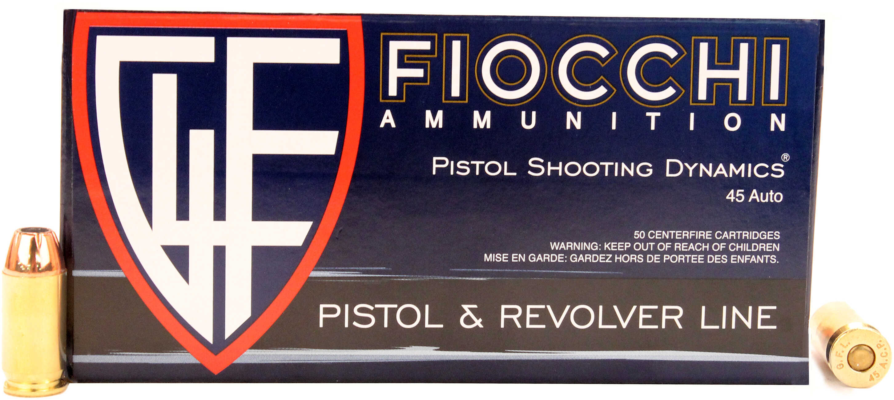 Fiocchi Ammo 45 ACP 230 Grains JHP 50 Rounds Ammunition 45T