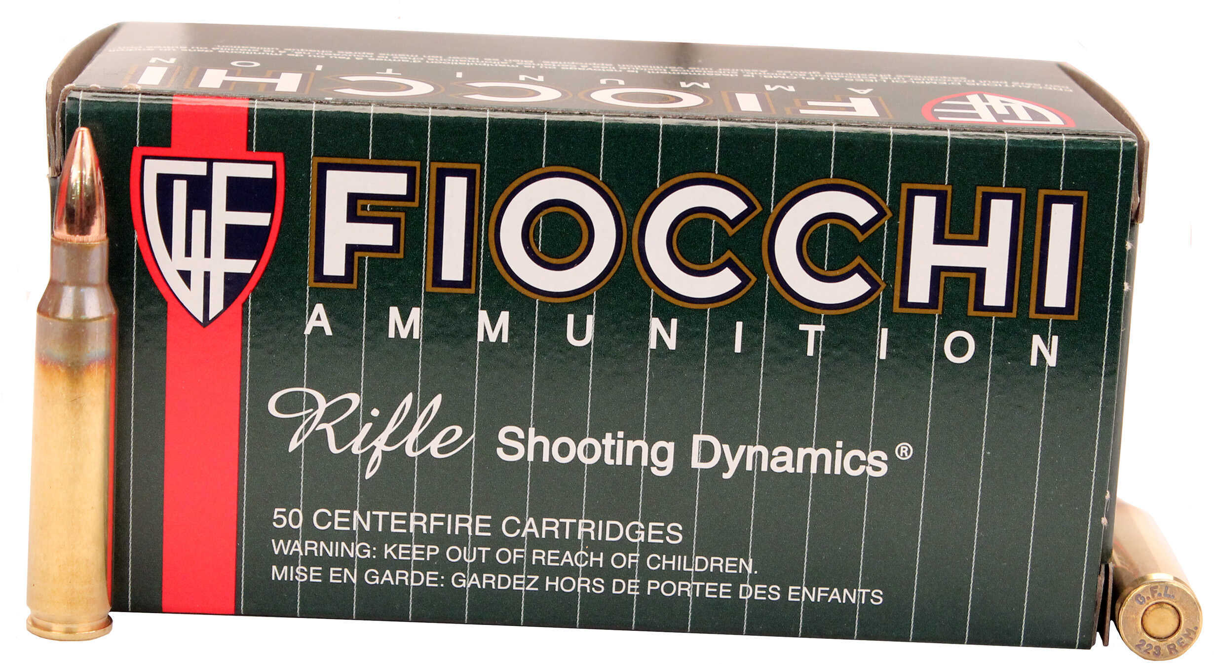 223 Remington 50 Rounds Ammunition Fiocchi Ammo 62 Grain Full Metal Jacket