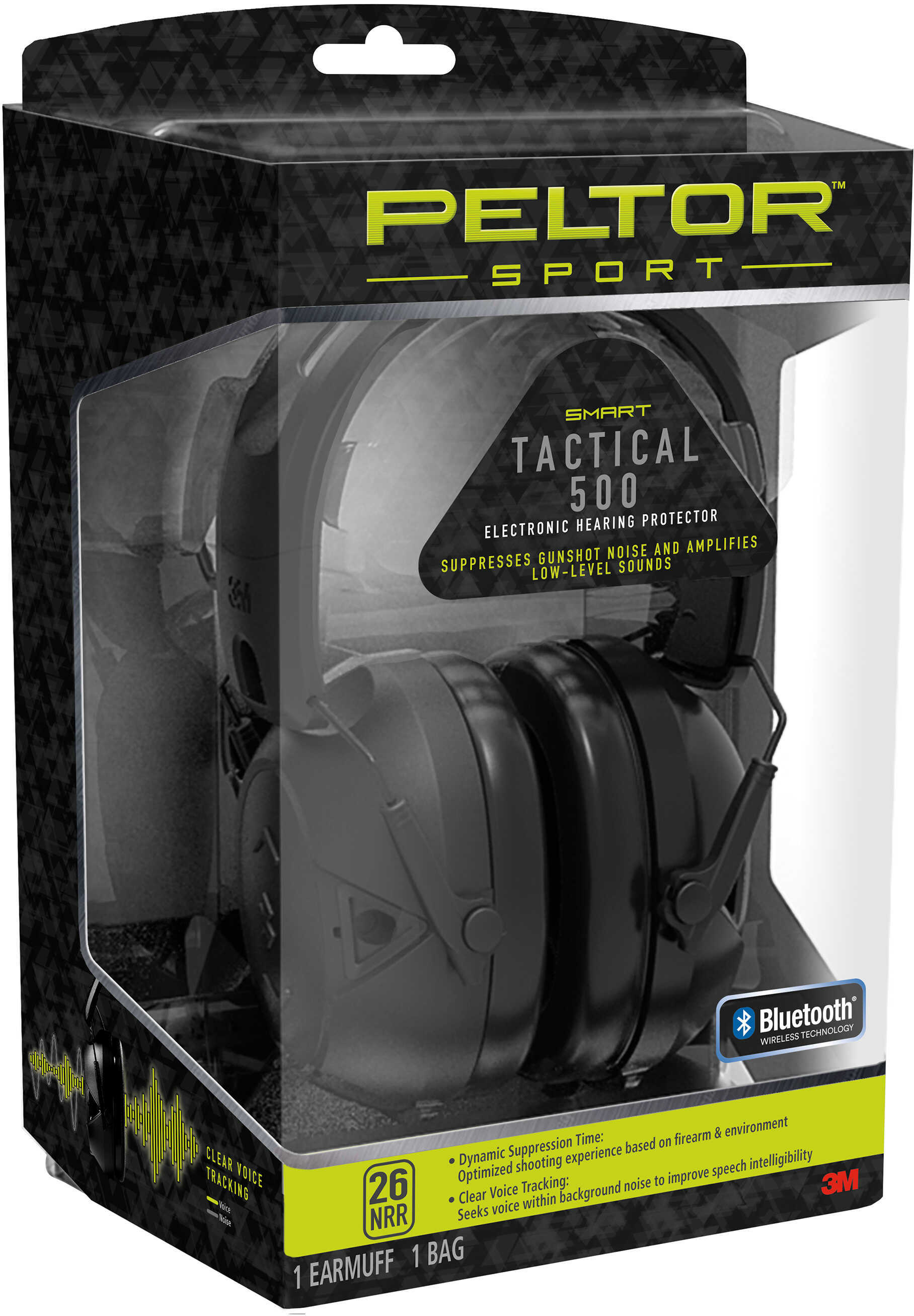 3M/Peltor Sport Tactical Earmuff Black NRR 26 TAC500-OTH-img-1
