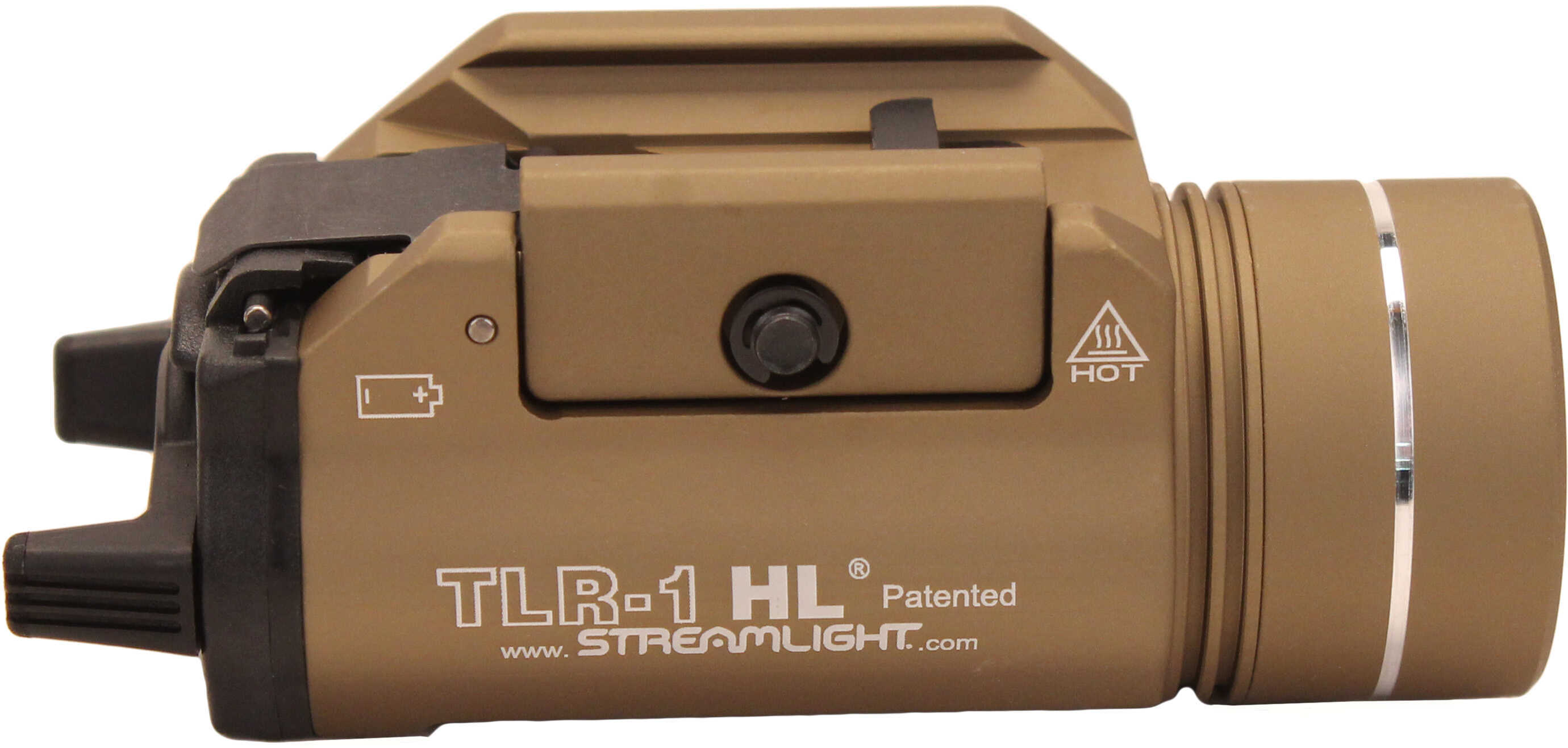 Streamlight TLR-1 HL High Lumen Rail Mounted Tactical Light Pistol and Picatinny Flat Dark Earth C4 LED 800 Lumens With