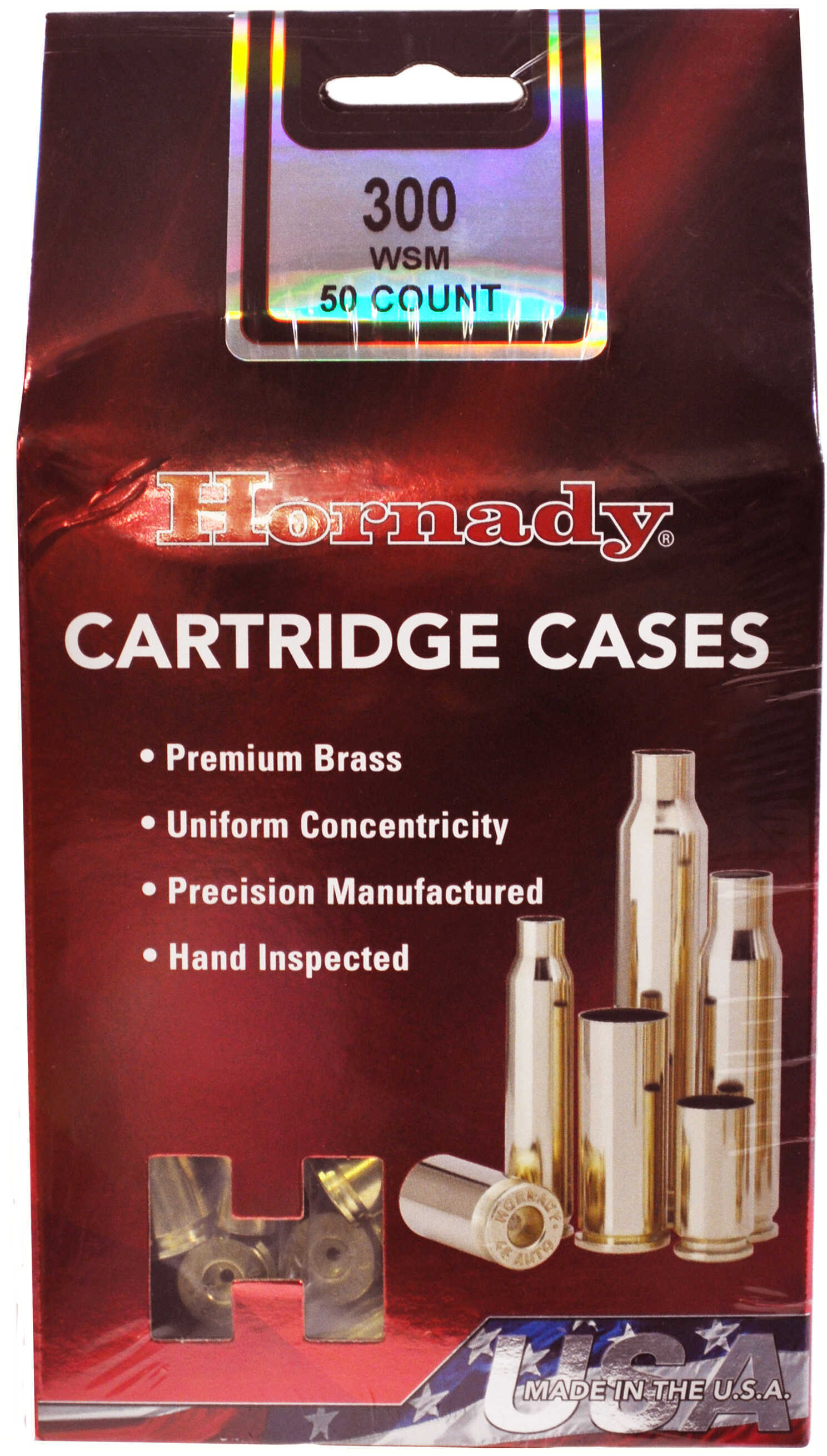 Hornady Unprimed Brass 300 Winchester Short Magnum, Per 50 Md: 86701