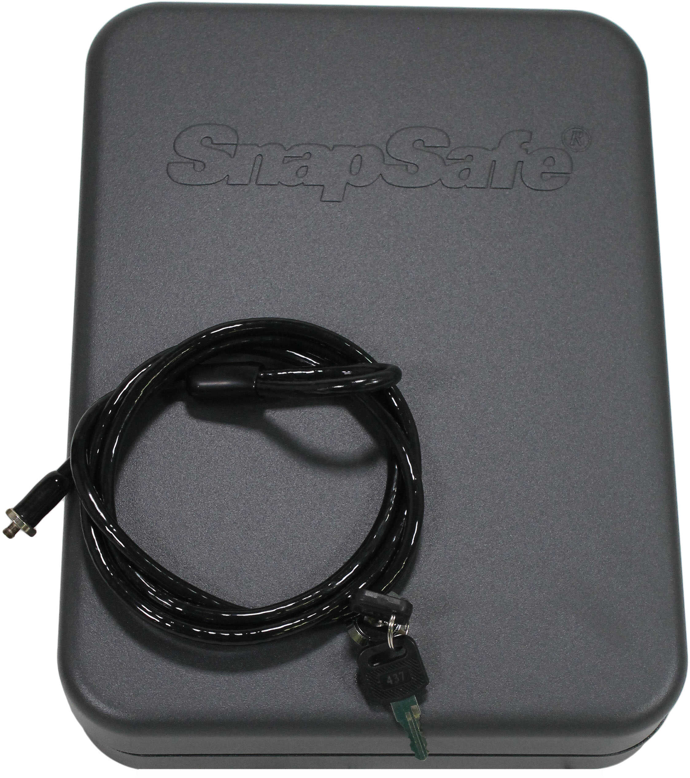 SnapSafe Lock Box XX-Large 11.5" 8.5" 2.5" Key 16 Gauge Steel Cable Included Black Finish 75220