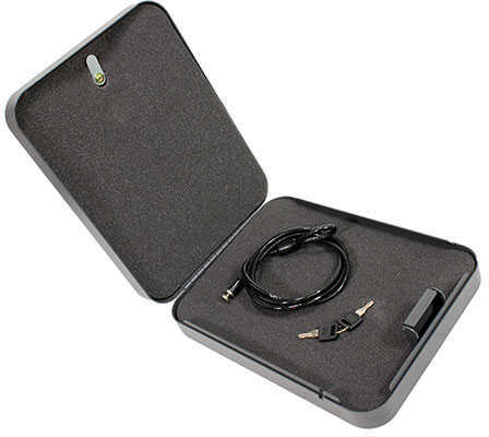 SnapSafe Lock Box XX-Large 11.5" 8.5" 2.5" Key 16 Gauge Steel Cable Included Black Finish 75220